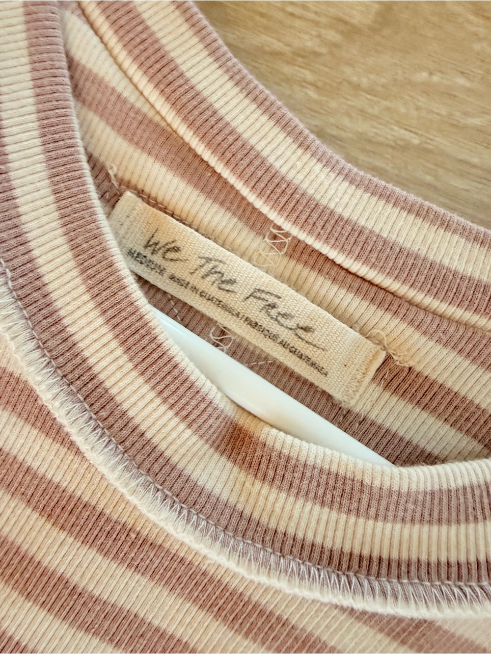 We The Free Kate Stripe Tee Etherea Medium LIKE NEW - Picture 9 of 12